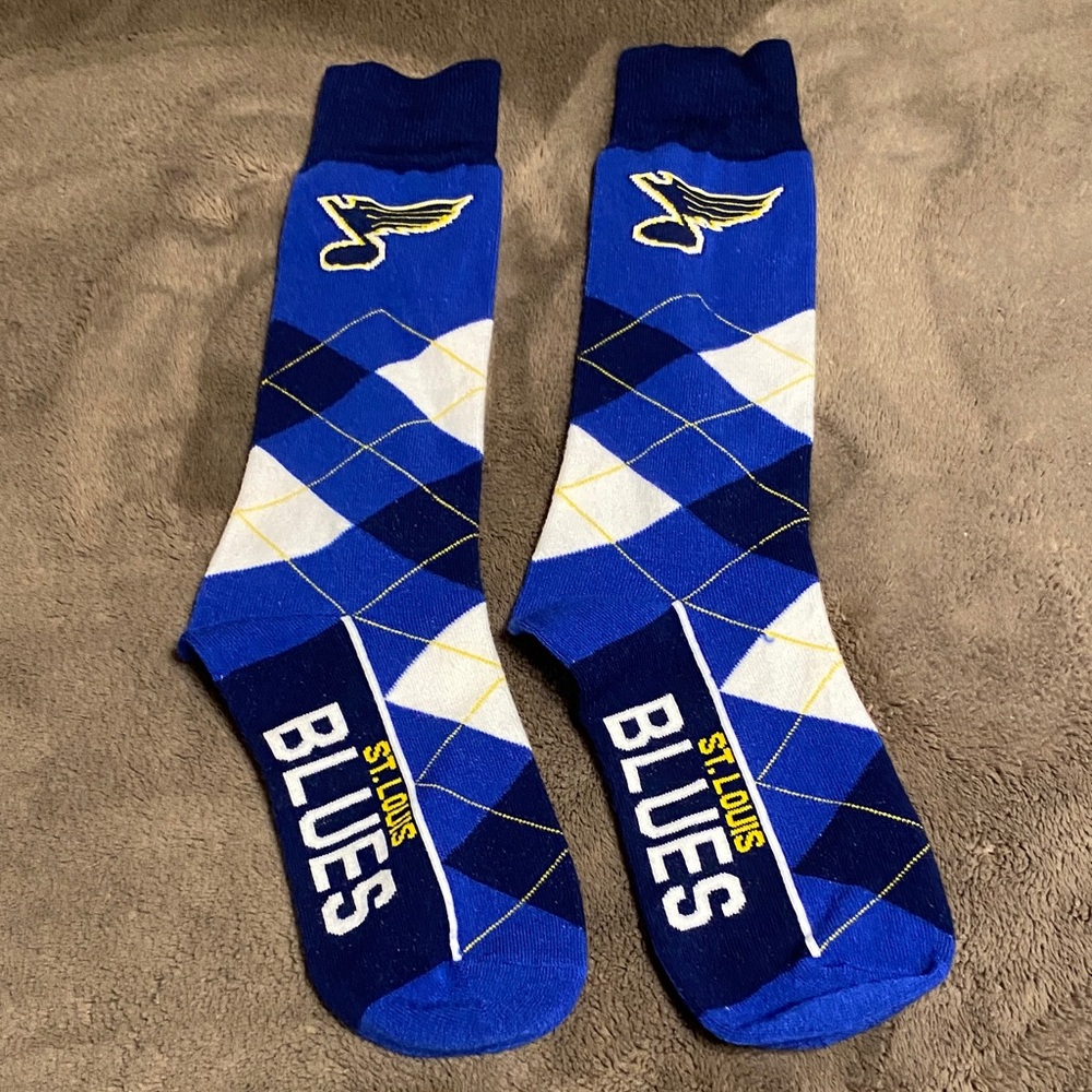 St Louis Blues Argyle Crew Socks - Blue❤️